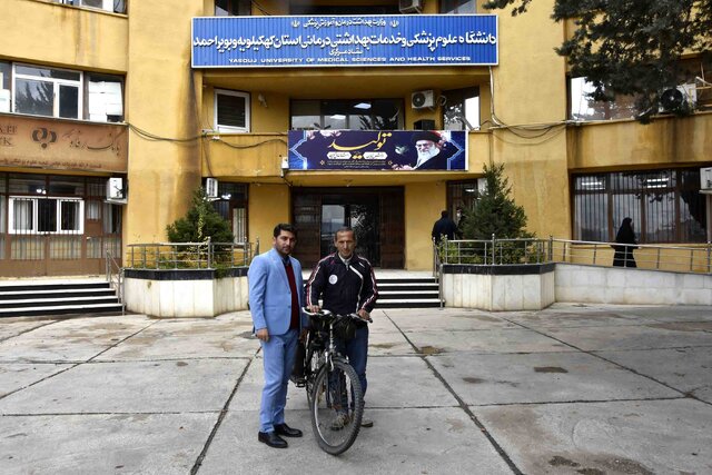 دوچرخه سوار مازندرانی به یاسوج رسید