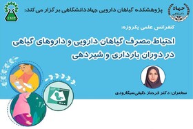 وبینار "احتیاط مصرف گیاهان دارویی و داروهای گیاهی در دوران بارداری و شیردهی"