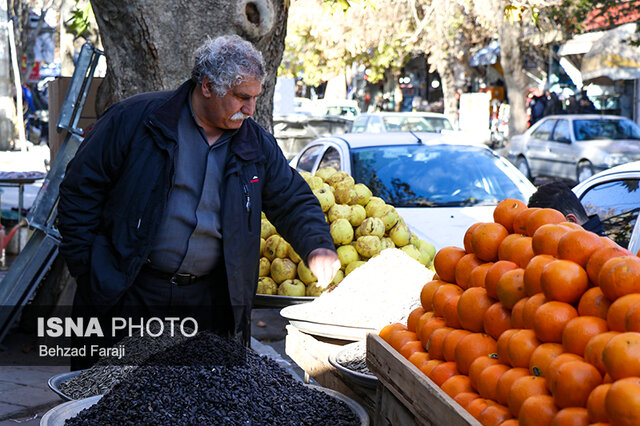 بازار میوه و تنقلات کرمانشاه در آستانه شب یلدا