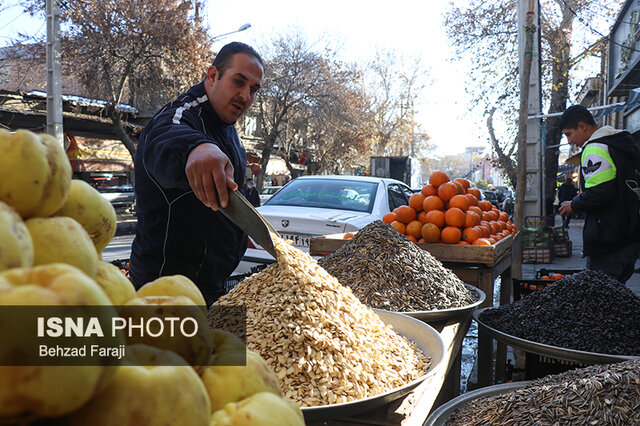 بازار میوه و تنقلات کرمانشاه در آستانه شب یلدا