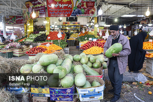 بازار میوه و تنقلات کرمانشاه در آستانه شب یلدا