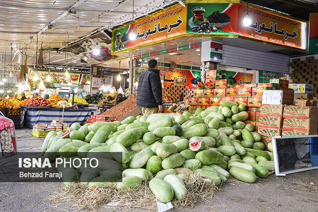 بازار میوه و تنقلات کرمانشاه در آستانه شب یلدا
