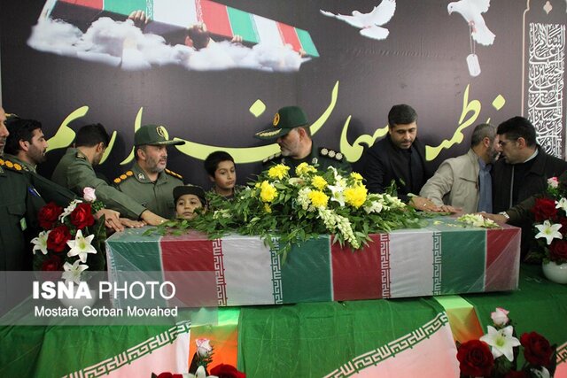 پیکر شهید گمنام دوران دفاع مقدس در اهر تشییع شد