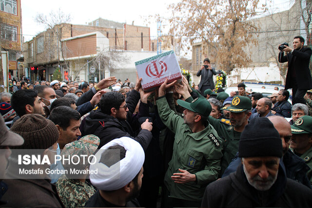 پیکر شهید گمنام دوران دفاع مقدس در اهر تشییع شد