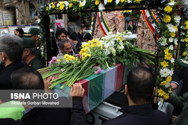 پیکر شهید گمنام دوران دفاع مقدس در اهر تشییع شد