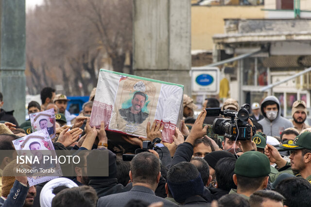 تشییع شهید مدافع امنیت «محمد گودرزی» در شهرکرد