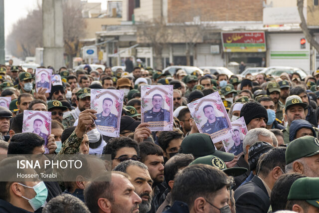 تشییع شهید مدافع امنیت «محمد گودرزی» در شهرکرد