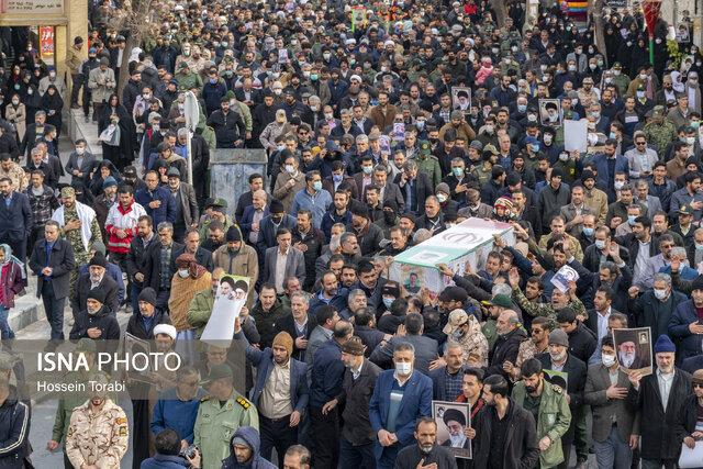 تشییع شهید مدافع امنیت «محمد گودرزی» در شهرکرد