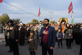 آیین استقبال از شش شهید گمنام در سمنان