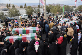 آیین استقبال از شش شهید گمنام در سمنان