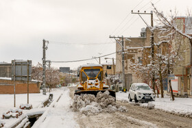 بارش اولین برف زمستانی چهار محال و بختیاری - شهرستان سامان