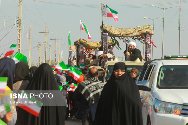 استقبال مردم سیستان از ۵ شهید گمنام