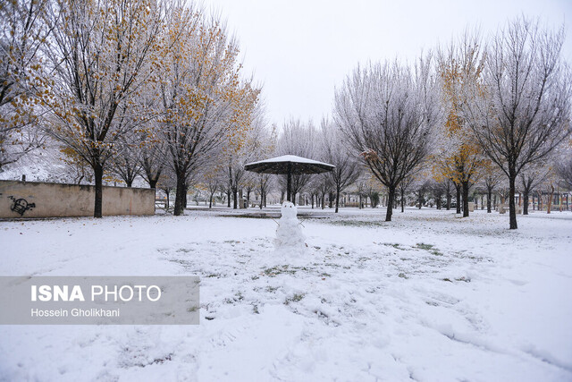 آغاز بارش‌های زمستانی در قزوین