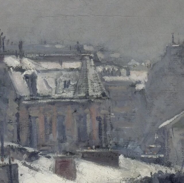 تماشای یک روز برفی از خانه ای معمولی در پاریس