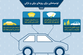 اینفوگرافیک / توصیه‌هایی برای روزهای برفی و بارانی