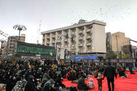 مراسم عزاداری سالروز شهادت حضرت فاطمه (س) در میدان فاطمی