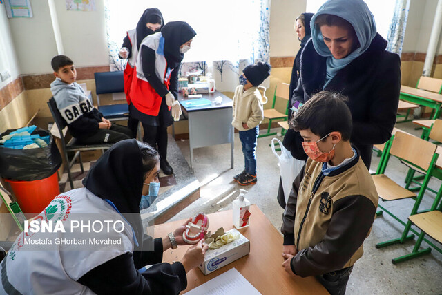 کاروان سلامت جمعیت هلال احمر در مناطق محروم شهرستان اهر
