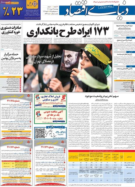 صفحه نخست روزنامههای چهارشنبه