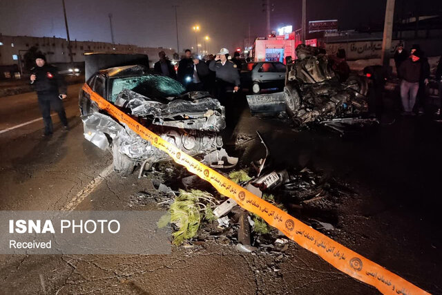 تصادف ۳۰ دستگاه خودرو در اتوبان قزوین - کرج