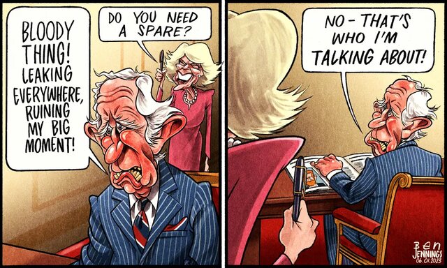 کاریکاتور گاردین درباره کتاب جنجالی شاهزاده هری