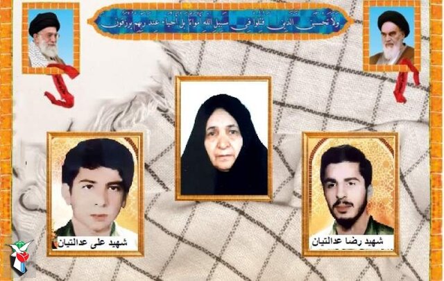 پیکر مادر دو شهید در حرم رضوی آرام گرفت