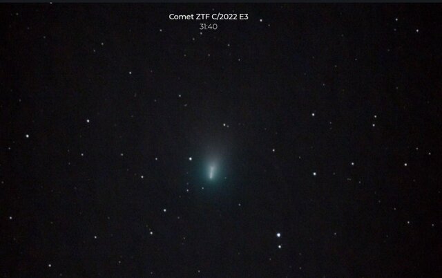 تصاویری از یک دنبالهدار سبز خیرهکننده