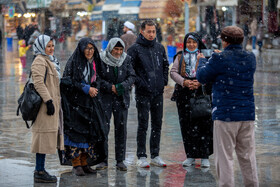 بارش نخستین برف زمستانی در قم