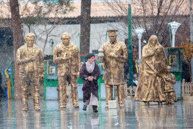 بارش نخستین برف زمستانی در قم