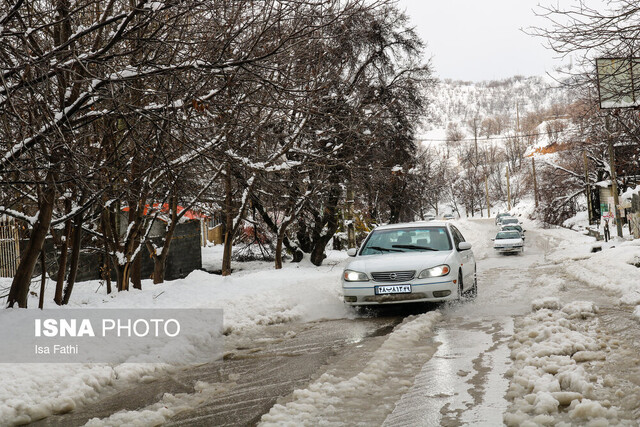 بارش ۱۵ سانتی متری برف در نطنز