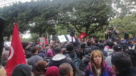 تظاهرات علیه رئیس جمهور تونس در پایتخت این کشور 