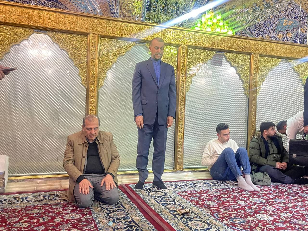 امیرعبداللهیان به زیارت حرم حضرت رقیه (س) رفت