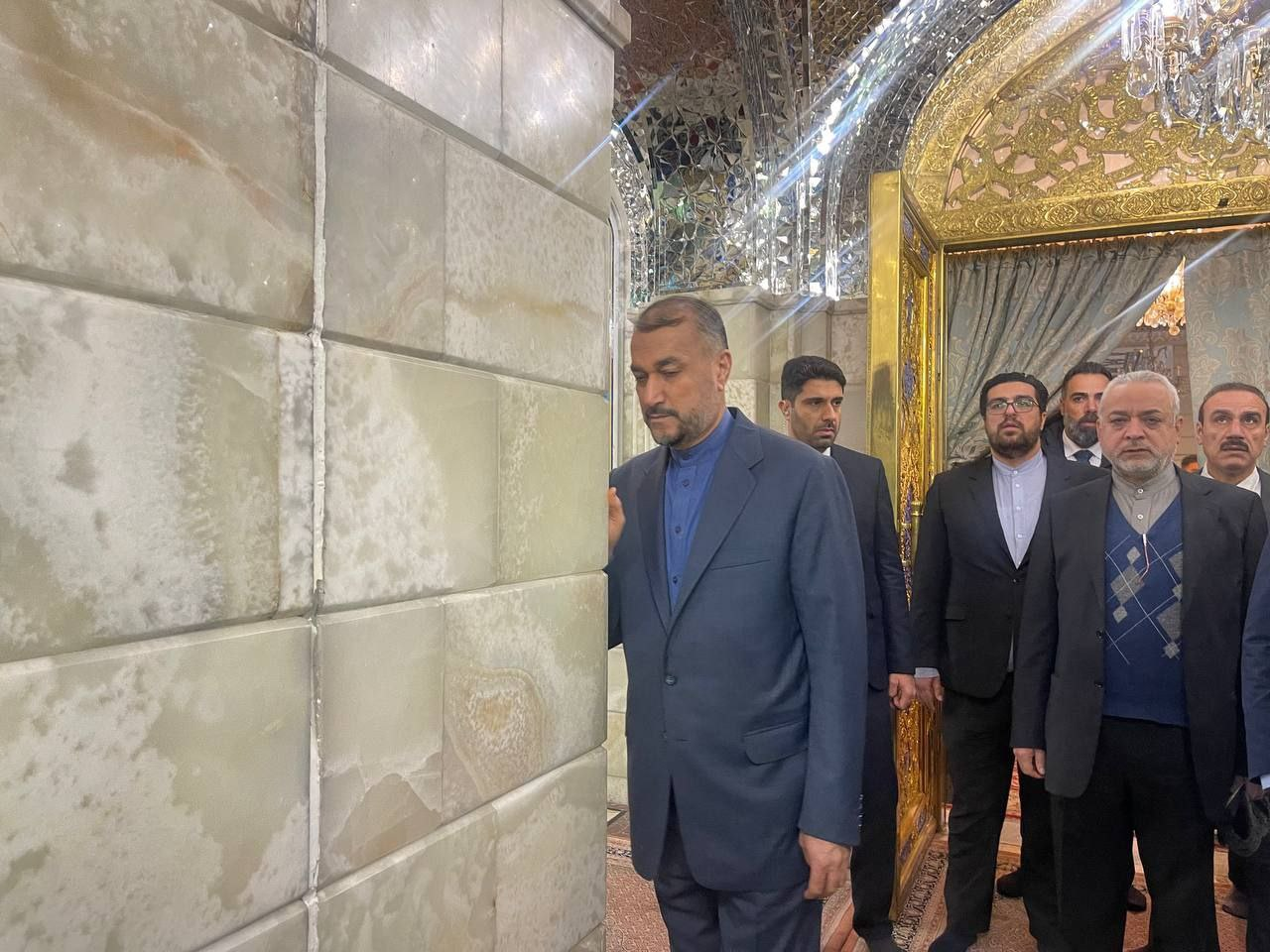 امیرعبداللهیان به زیارت حرم حضرت رقیه (س) رفت