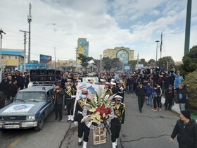 پیکر مطهر شهید کشوری‌نیا در ساوه تشییع شد