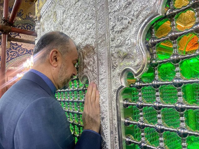 عکس: اکرم احقاقی امیرعبداللهیان به زیارت حرم حضرت رقیه (س) رفت