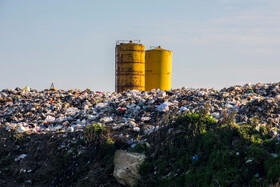 محل دپوی زباله در ساحل محمود آباد