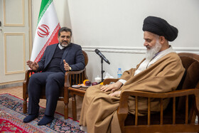 دیدار وزیر فرهنگ و ارشاد اسلامی با آیت الله حسینی بوشهری در قم