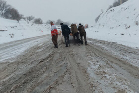 بارش برف در محورهای کوهستانی و شمالی استان سمنان