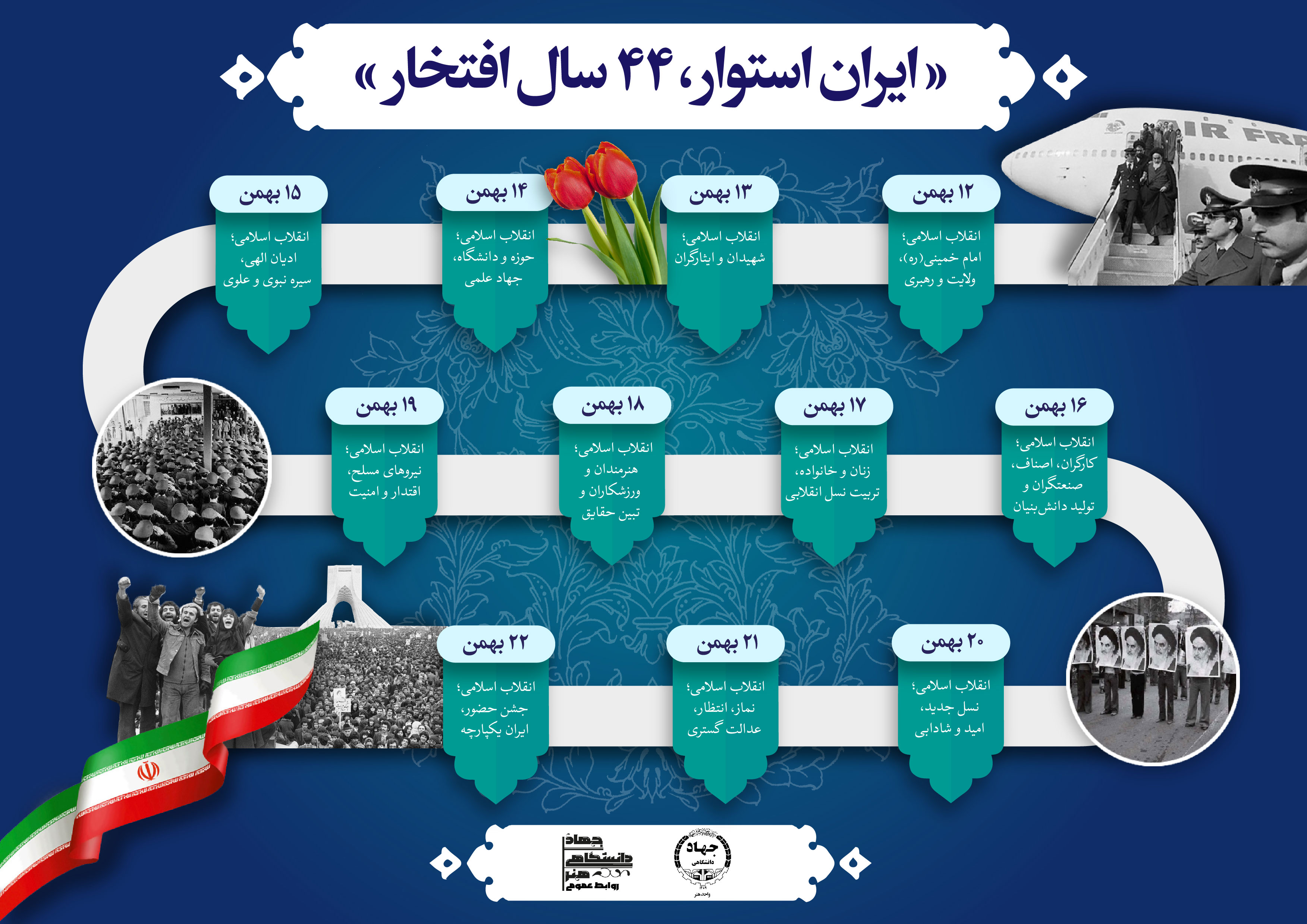 برنامههای جهاد دانشگاهی هنر به مناسبت ۴۴ سالگی پیروزی انقلاب اسلامی