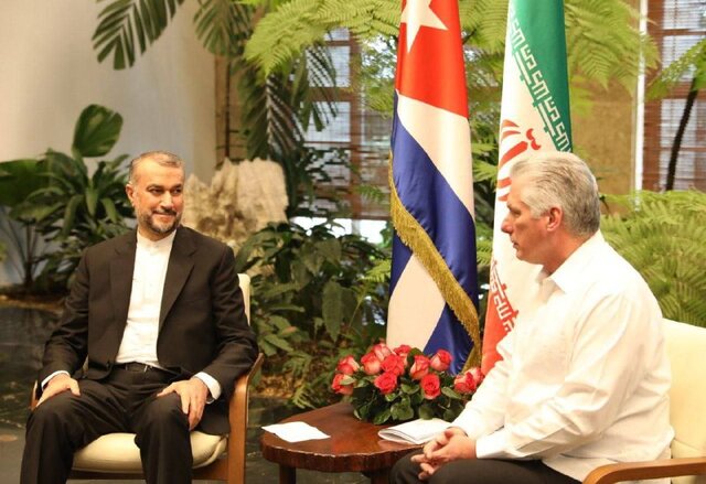 رایزنی وزیر امور خارجه ایران با رییس‌جمهور کوبا