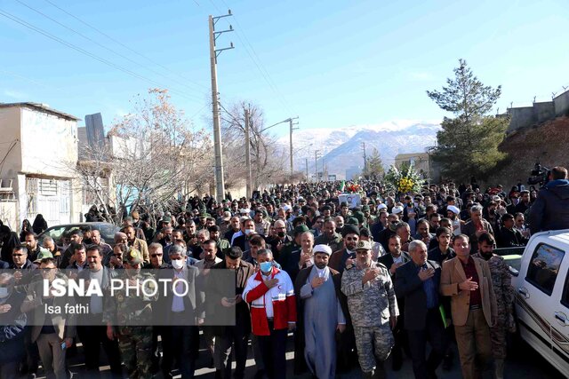 مراسم تشییع پیکر شهید مدافع امنیت در یاسوج