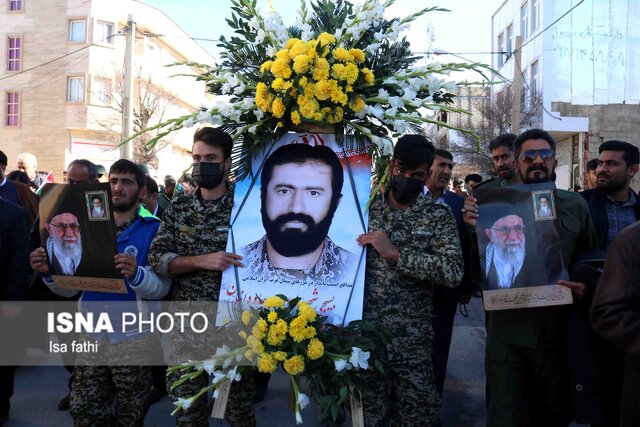 مراسم تشییع پیکر شهید مدافع امنیت در یاسوج