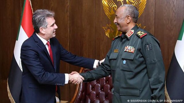 عبدالفتاح البرهان و الی کوهن یک مقام بلندپایه سودانی به اراضی اشغالی میرود