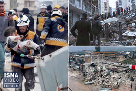ویدیو/ تصاویری هولناک از زلزله در مرز ترکیه و سوریه