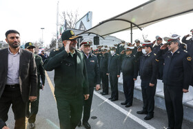 سردار رادان، فرمانده فراجا و سردار هادیانفر، رییس پلیس راهور در رزمایش پلیس بزرگراه‌های سراسر کشور