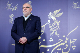 جواد اوجی وزیر نفت در حاشیه هفتمین روز از چهل و یکمین جشنواره بین‌المللی فیلم فجر