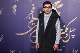فرزاد حسنی، بازیگر در حاشیه هشتمین روز از چهل و یکمین جشنواره بین‌المللی فیلم فجر