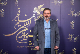 اتابک نادری، بازیگر در حاشیه هشتمین روز از چهل و یکمین جشنواره بین‌المللی فیلم فجر