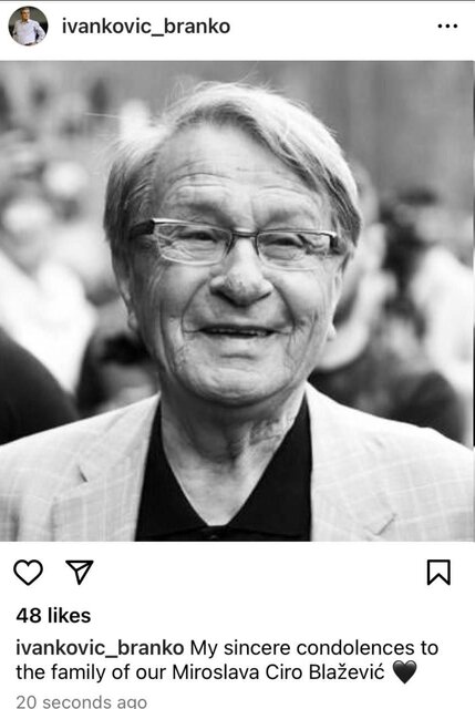 بلاژویچ درگذشت