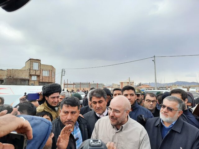 رئیس مجلس از منطقه زلزله زده ملاباغی خوی بازدید کرد