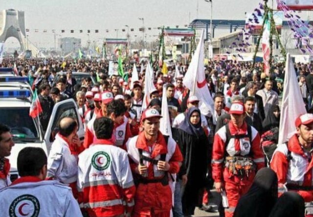 پوشش امدادی ۲۲ بهمن با حضور ۱۲۵۰ نیروی عملیاتی هلال‌احمر تهران